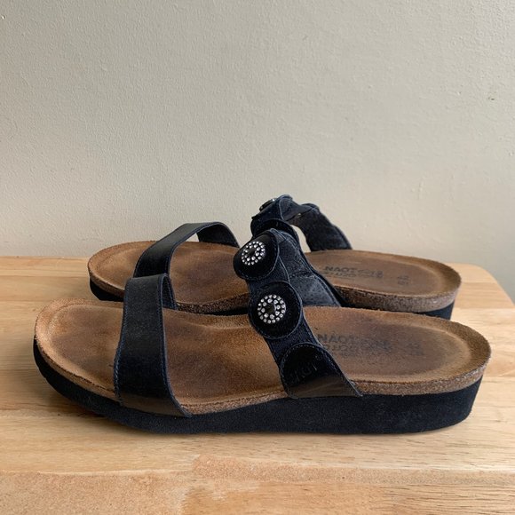Naot Marissa Black Slide Sandal - Size 10 - Picture 1 of 6